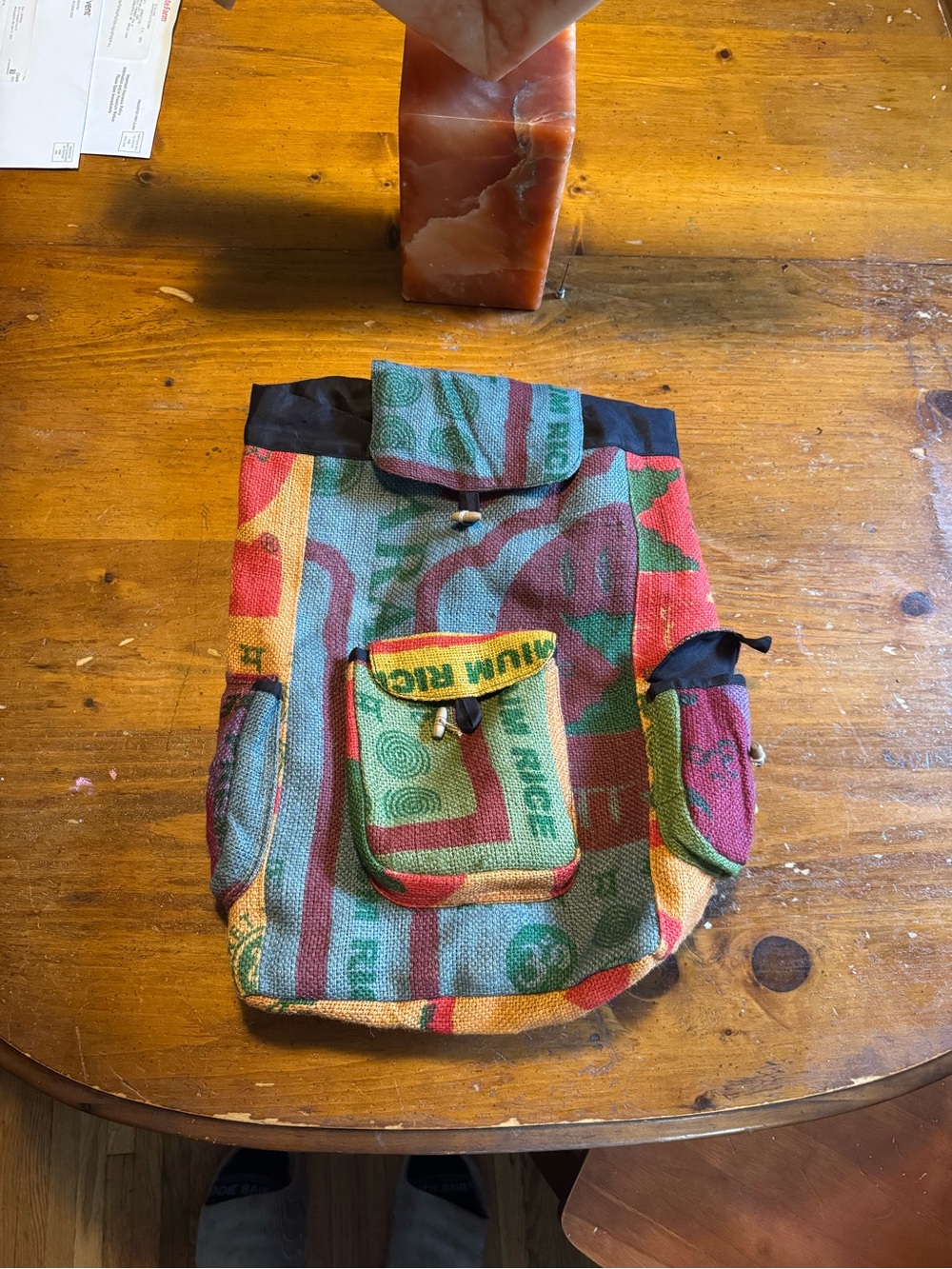 Vintage Colorful Patchwork Backpack